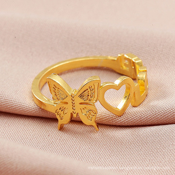 New Fashion Copper Jewelry Butterfly Ring for Women